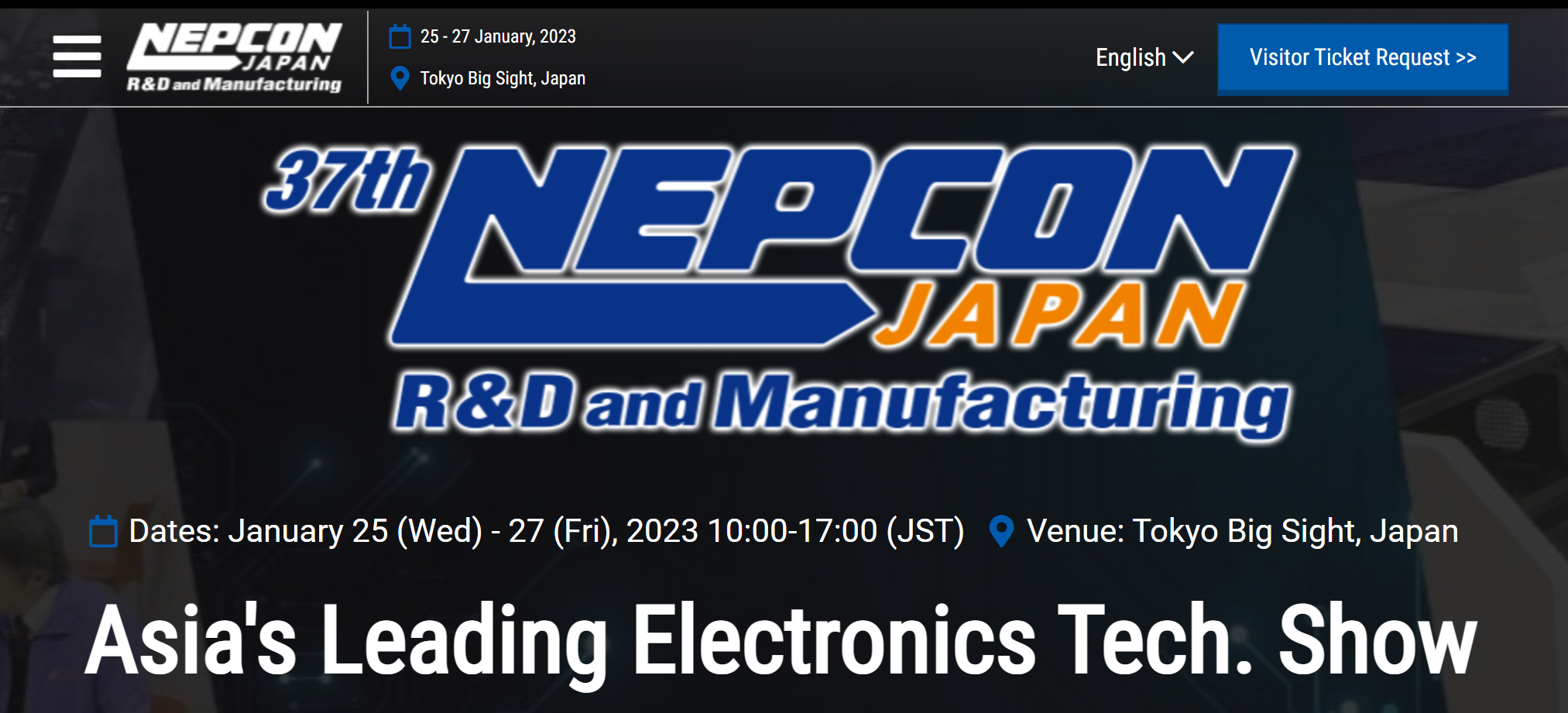 NEPCON JAPAN 2023 第 37 届日本国际电子制造暨微电子工业展